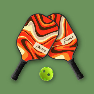 Palas De Pickleball Trendy Fluid Curvy Red Personal