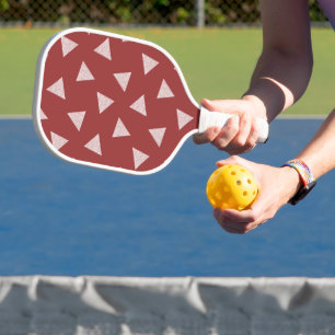 Palas De Pickleball Triángulos de textura blanca en remo de bola de pi
