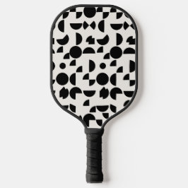Palas De Pickleball Tribal geométrica elegante y blanco moderno