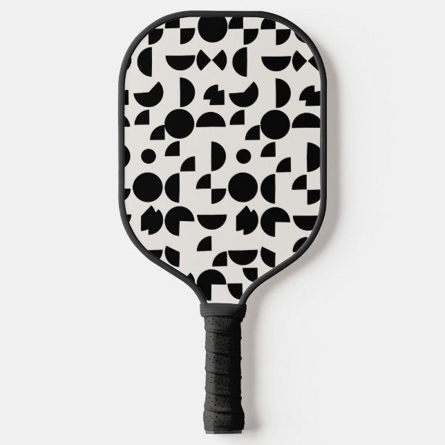 Palas De Pickleball Tribal geométrica elegante y blanco moderno (Anverso)