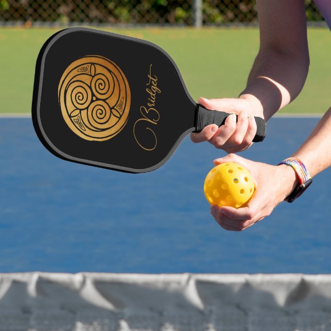Palas De Pickleball Triple Celtic Knot Swirl Mandala Personalizada (in situ)