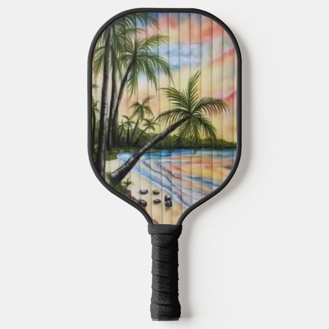 PALAS DE PICKLEBALL TROPICAL PALM TREES BEACH BLINDS (Anverso)
