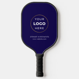 Palas De Pickleball Tu Logotipo Empresa Corporativo Azul Marino 