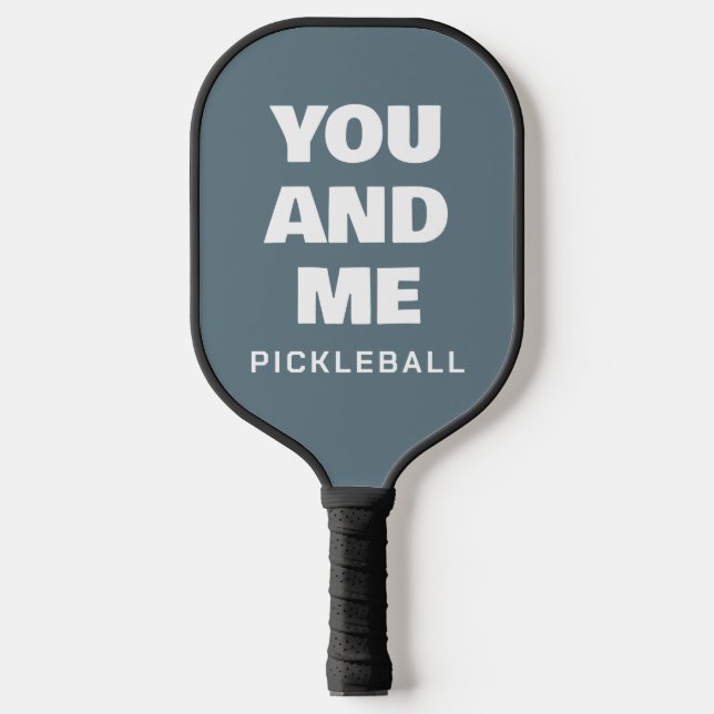 Palas De Pickleball Tú Y Yo Somos Divertidos Diciendo Blanco Azul (Anverso)