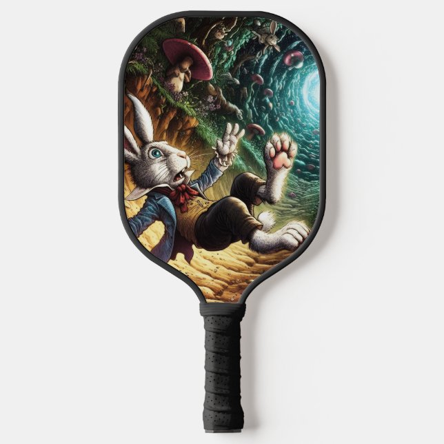 Palas De Pickleball Un Conejo Con Pánico Cae Por El Agujero De Conejo (Anverso)