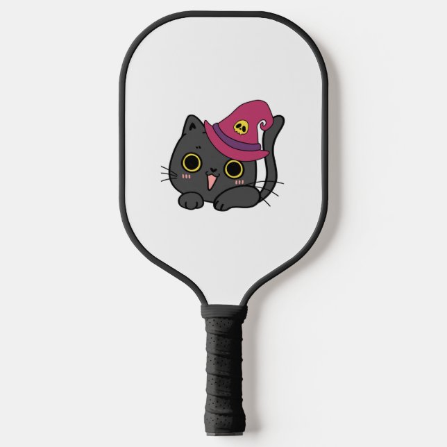 Palas De Pickleball Un gato lindo en un Gorra (Anverso)