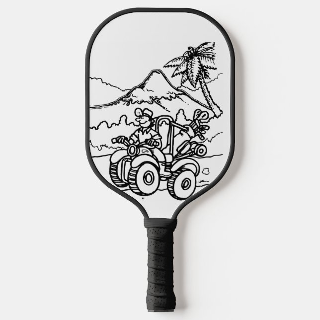 Palas De Pickleball Un golfista jugando al golf con sus cuatro ruedas (Anverso)