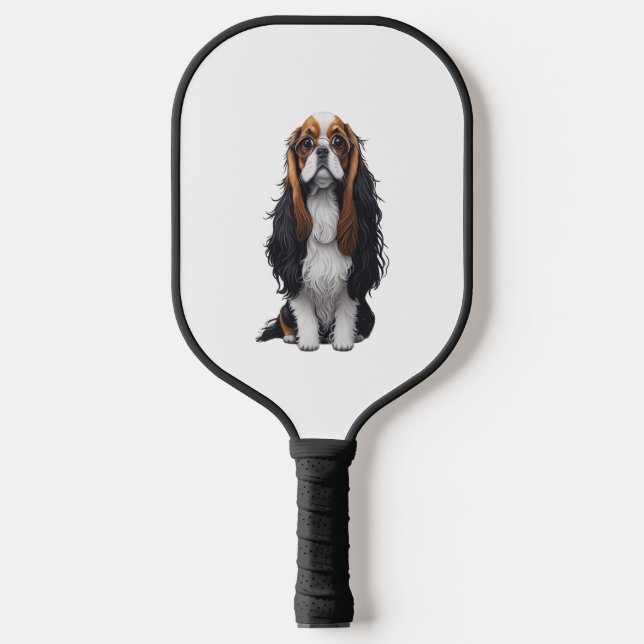 Palas De Pickleball Un perro lindo Rey Charles Spaniel (Anverso)