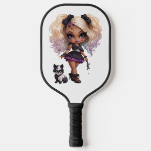 Palas De Pickleball Una Colección de Diseños de Halloween de una Chica