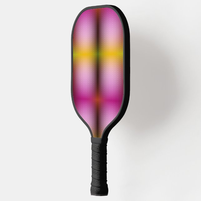 Palas De Pickleball Una paleta de pickleball presenta un vibrante (Izquierda)