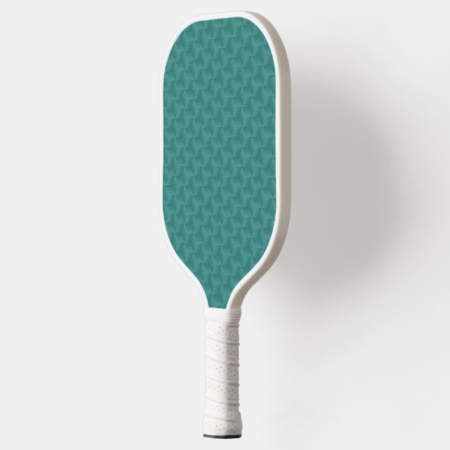 Palas De Pickleball Una paleta de pickleball turquesa con un patrón ge (Izquierda)