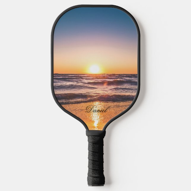Palas De Pickleball Vacaciones tropicales de Ocean Sunset (Anverso)