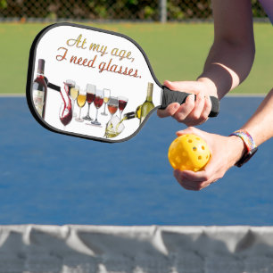 Palas De Pickleball Vajilla de vino para beber de SlipperyJoe's chiste