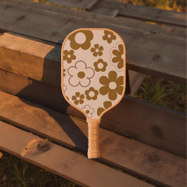Palas De Pickleball Verano de primavera botánica Boho Floral Brown & B