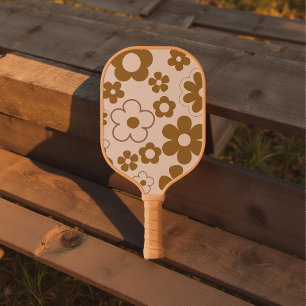 Palas De Pickleball Verano de primavera botánica Boho Floral Brown & B