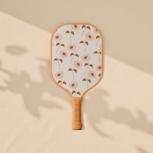 Palas De Pickleball Verano de primavera botánica Boho Floral Brown & B
