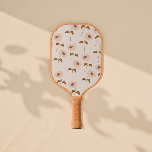 Palas De Pickleball Verano de primavera botánica Boho Floral Brown & B (Subido por el creador)