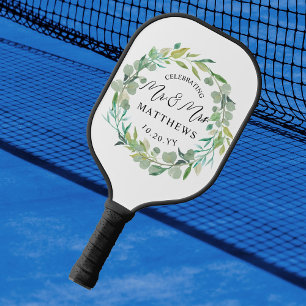 Palas De Pickleball Verde Boda de color personalizado