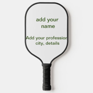 Palas De Pickleball Verde mínimo simple añadir el nombre de texto reco