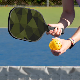 Palas De Pickleball Verde oscuro del ejército negro patrón de malla ge