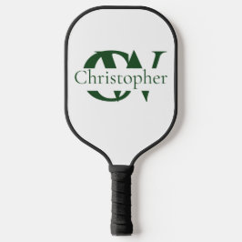 Palas De Pickleball Verde Personalizado con Nombre e Iniciales