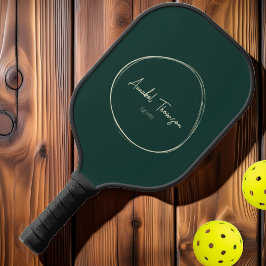 Palas De Pickleball Verde Salvia Moderno de Mitad de Siglo | Nombre de