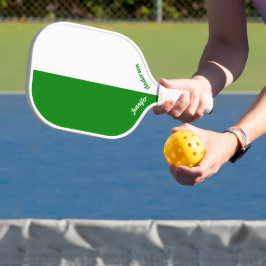 Palas De Pickleball Verde y blanco personalizado