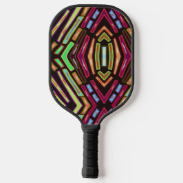 Palas De Pickleball Vibra de Vidrio Pintado Patrón de Joyas Coloridas