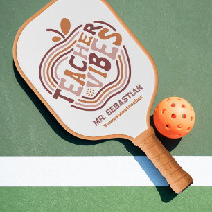 Palas De Pickleball Vibraciones de Profesora Personalizadas Boho Manza