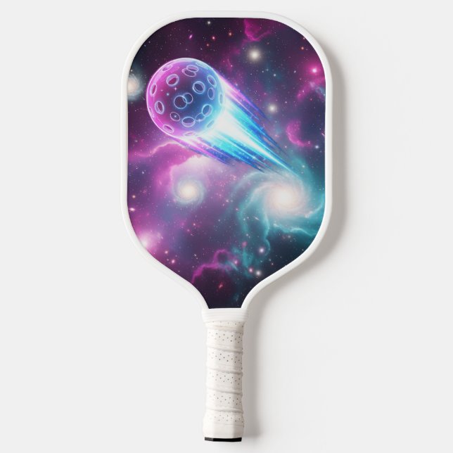 Palas De Pickleball Vibrant Cosmic Galaxy Nebula Glowing  (Reverso )