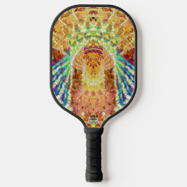 Palas De Pickleball Vibrant Multicolor Psychedelic Abstract