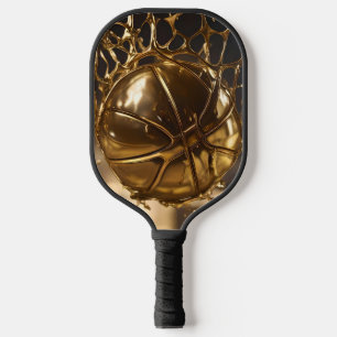 Palas De Pickleball "Victoria dorada: Netball atrapado en una red bril