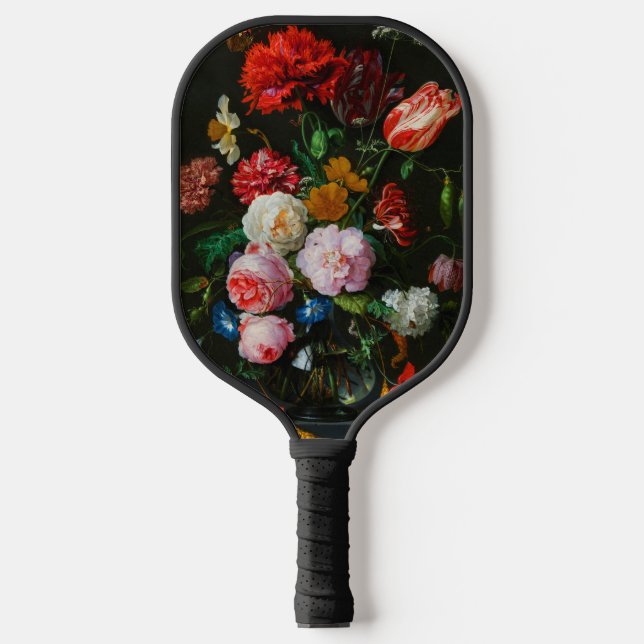 Palas De Pickleball Vida con flores en una bolsa de vidrio (Anverso)
