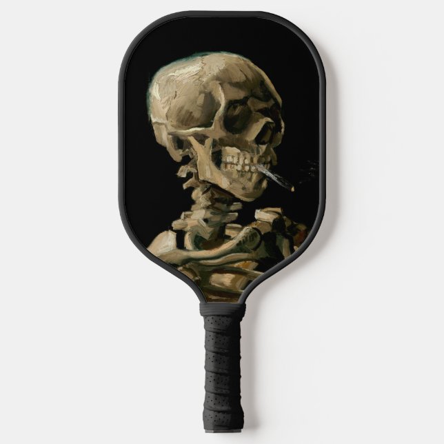 Palas De Pickleball Vincent van Gogh - Calavera con cigarrillo en llam (Anverso)