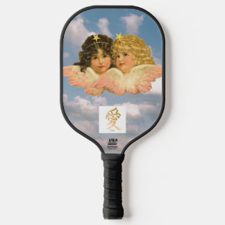 PALAS DE PICKLEBALL VINTAGE ANGEL DE DISEÑO PERSONALIZADO DE PICKLE BA