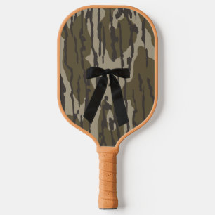 Palas De Pickleball Vintage Bottomland Camo Cute Black Bow Camo