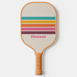 Palas De Pickleball Vintage Candy Rainbow a través de bandas con nombr