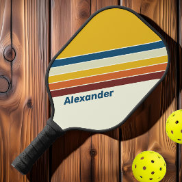 Palas De Pickleball Vintage deportivo cinco rayas con nombre