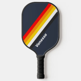 Palas De Pickleball Vintage Nautical Harbour Stripes con nombre