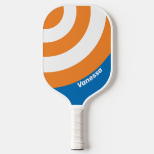 Palas De Pickleball Vintage New Amsterdam Circle Stripe con nombre