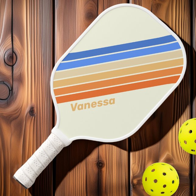 Palas De Pickleball Vintage Ocean Sun con nombre (Subido por el creador)