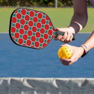 Palas De Pickleball Vintage Red Green Árabe Egipto Vector Geométrico