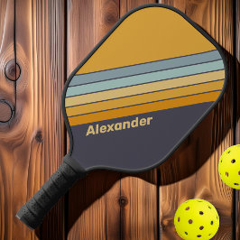 Palas De Pickleball Vintage Sport Retrograde Rainbow Strike con nombre