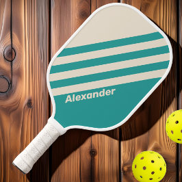 Palas De Pickleball Vintage Sport Sea Breeze Strips con nombre