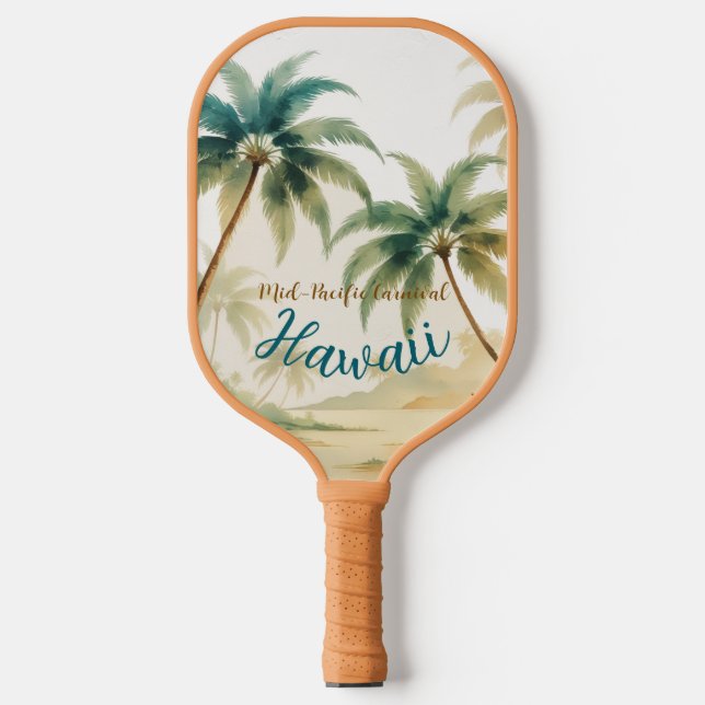 Palas De Pickleball Vintage Style Hawaiian Travel Honolulu (Anverso)