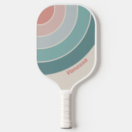 Palas De Pickleball Vintage Suave Círculo de Concha Marina con Nombre