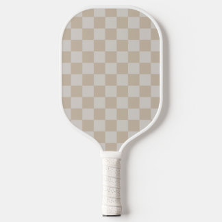 Palas De Pickleball Vintage vainilla blanca café crema a cuadros ajedr