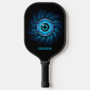 Palas De Pickleball Vista de circuito cibernético de nombre personaliz