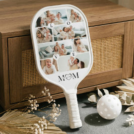 Palas De Pickleball We Love You Mom Personalized Mother Photo Collage