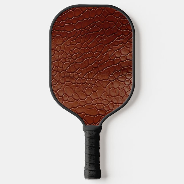 Palas De Pickleball Western Brown Leather Look Animal (Anverso)